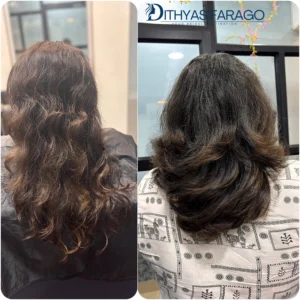 Stylish party hairstyle with soft curls and modern hair styling techniques