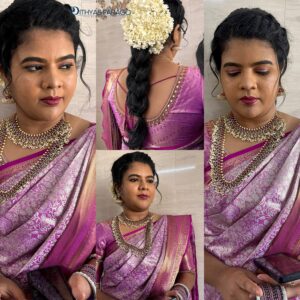 HD makeup application for photoshoot with perfect contour and skin finish